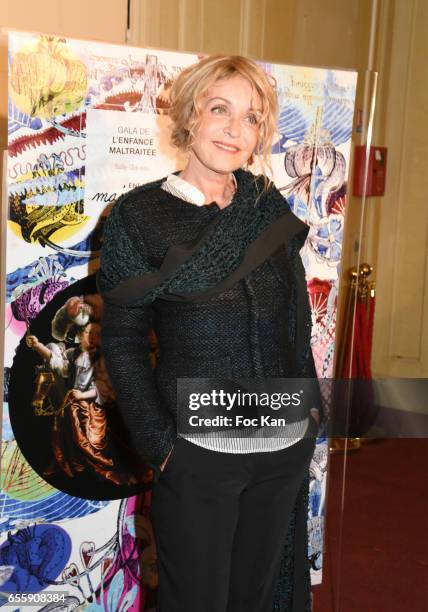 Fanny Cottencon attends "Gala D'Enfance Majuscule 2017" Charity Gala At Salle Gaveau on March 20, 2017 in Paris, France.