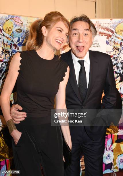 Pascale Louange and Richard Berry attend "Gala D'Enfance Majuscule 2017" Charity Gala At Salle Gaveau on March 20, 2017 in Paris, France.