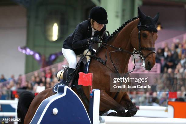 Edwina Tops-Alexander of Australia riding California competes in the Grand Prix Hermes CSI5 show jumping event on day three of the Saut Hermes at the...