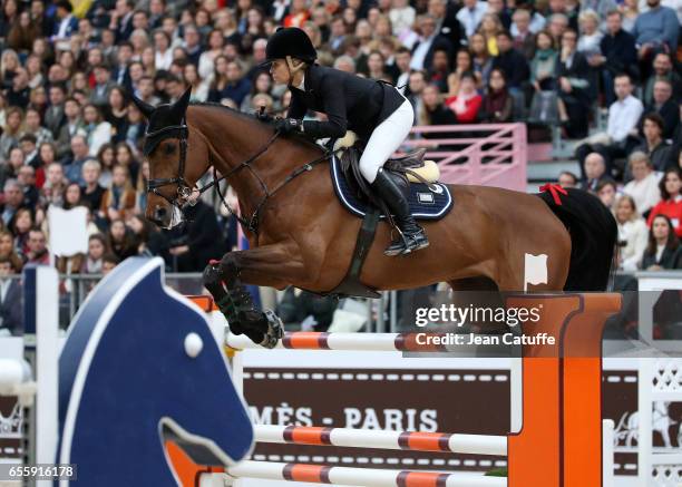 Edwina Tops-Alexander of Australia riding California competes in the Grand Prix Hermes CSI5 show jumping event on day three of the Saut Hermes at the...