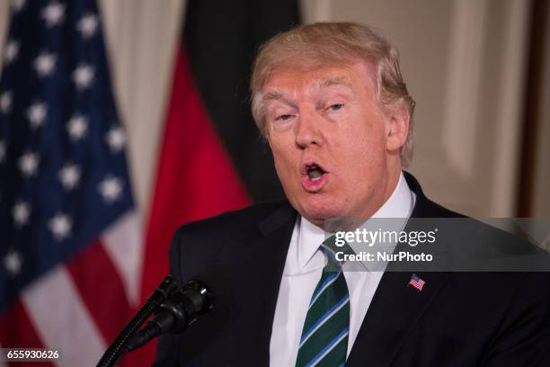 President Trump and Chancellor Angela Merkel of Germany, held a joint press conference in the East Room of the White House, on Friday, March 17, 2017.