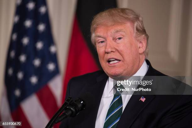 President Trump and Chancellor Angela Merkel of Germany, held a joint press conference in the East Room of the White House, on Friday, March 17, 2017.