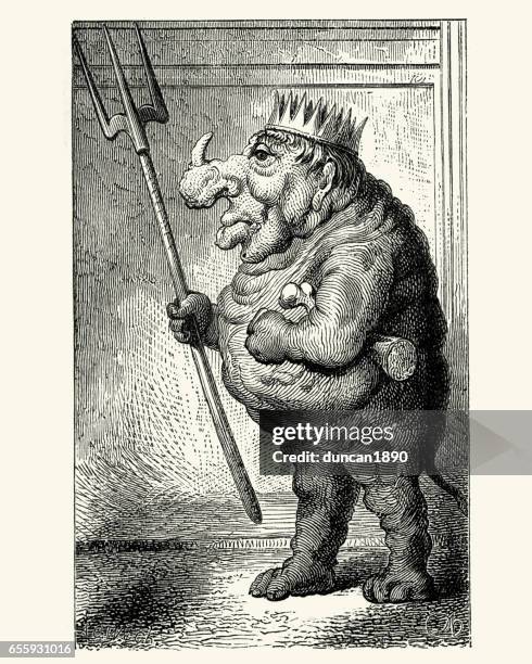 carnival monster costume, new orleans, 19th century - ogre fictional character stock illustrations