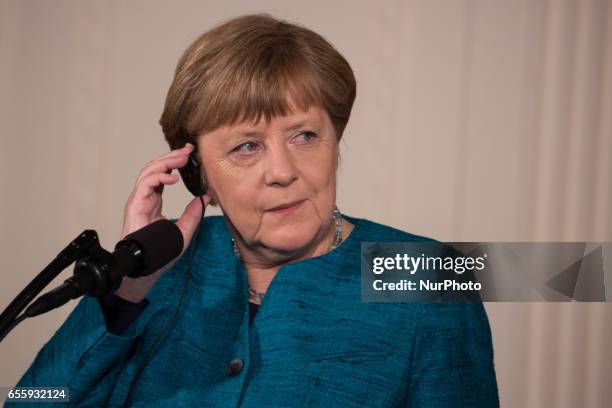 President Trump and Chancellor Angela Merkel of Germany, held a joint press conference in the East Room of the White House, on Friday, March 17, 2017.