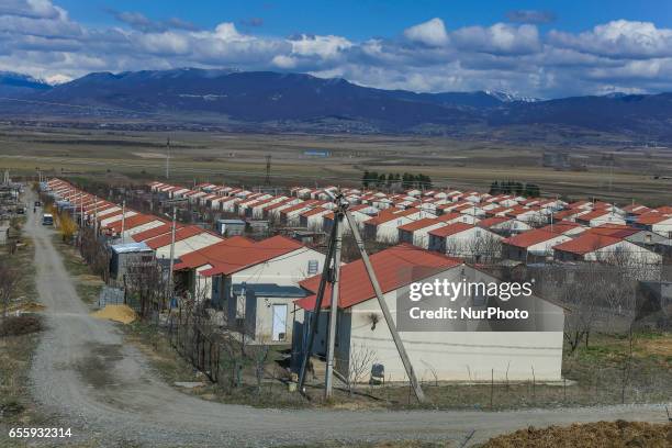 View of refugee camp between Gori and the South Ossetia, Georgia, on March 17, 2017. Refugee camps around the city of Gori, near South Ossetia...