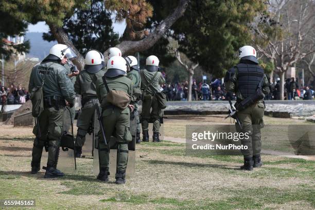 An anti demonstration took place in Thessaloniki on March 19, to protest against the far right nationalist group protest. There were some fights with...