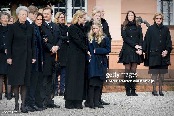 Princess Benedikte of Denmark, Count Richard, Carina Axelsson, guest, Princess Alexandra zu Sayn-Wittgenstein-Berleburg, Countess Ingrid, Princess...