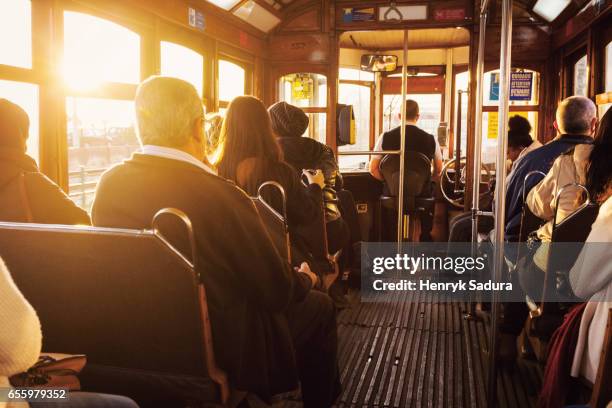 Sunset in the Lisbon tramway