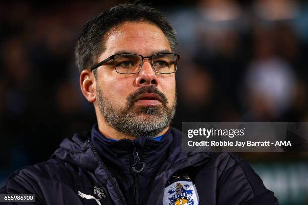 David Wagner head coach / manager of Huddersfield Town during the Sky Bet Championship match between Huddersfield Town and Aston Villa at John...