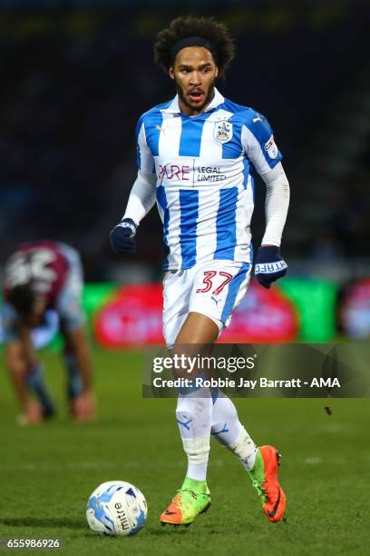 Isaiah Brown of Huddersfield Town during the Sky Bet Championship match between Huddersfield Town and Aston Villa at John Smith's Stadium on March 7,...