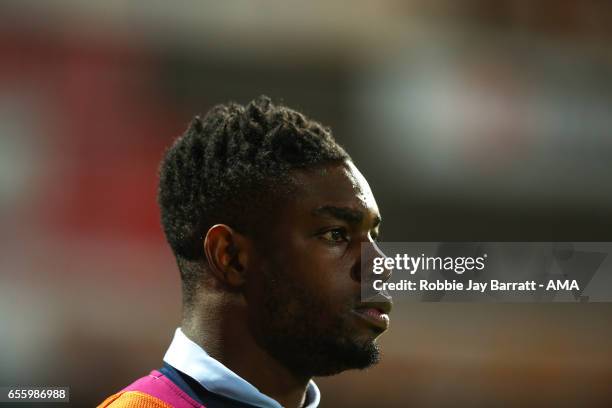 Micha Richards of Aston Villa during the Sky Bet Championship match between Huddersfield Town and Aston Villa at John Smith's Stadium on March 7,...