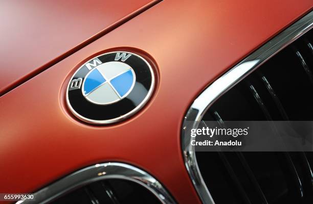 The BMW logo is seen during the annual accounts press conference of German car manufacturer BMW at the BWM World in Munich, Germany on March 21, 2017.