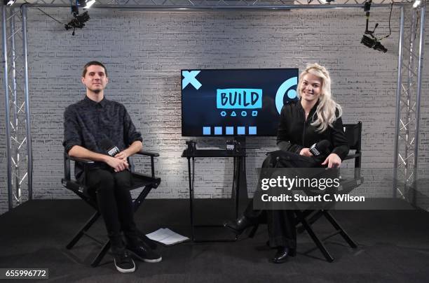 Singer Louisa Johnson joins BUILD for a live interview at their London studio at AOL on March 21, 2017 in London, United Kingdom.