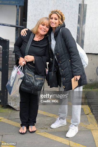 Linda Robson and Stacey Solomon seen at the ITV Studios on March 21, 2017 in London, England.