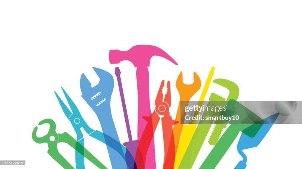 Hand Tools Cutouts Diy Hand Tools High-Res Vector Graphic - Getty Images