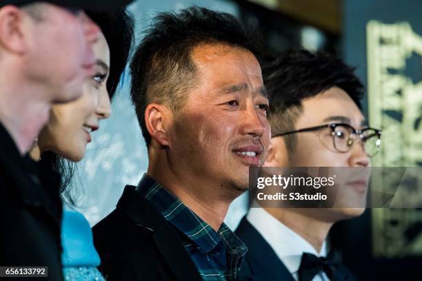 Luo Pan of China poses on the red carpet during the 11th Asian Film Awards on March 21, 2017 at Hong Kong Cultural Centre, in Hong Kong, Hong Kong.