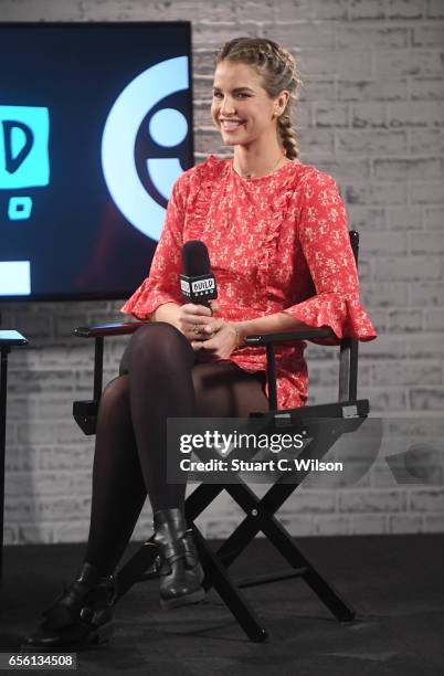 Vogue Williams joins BUILD for a live interview at their London studio at AOL on March 21, 2017 in London, United Kingdom.