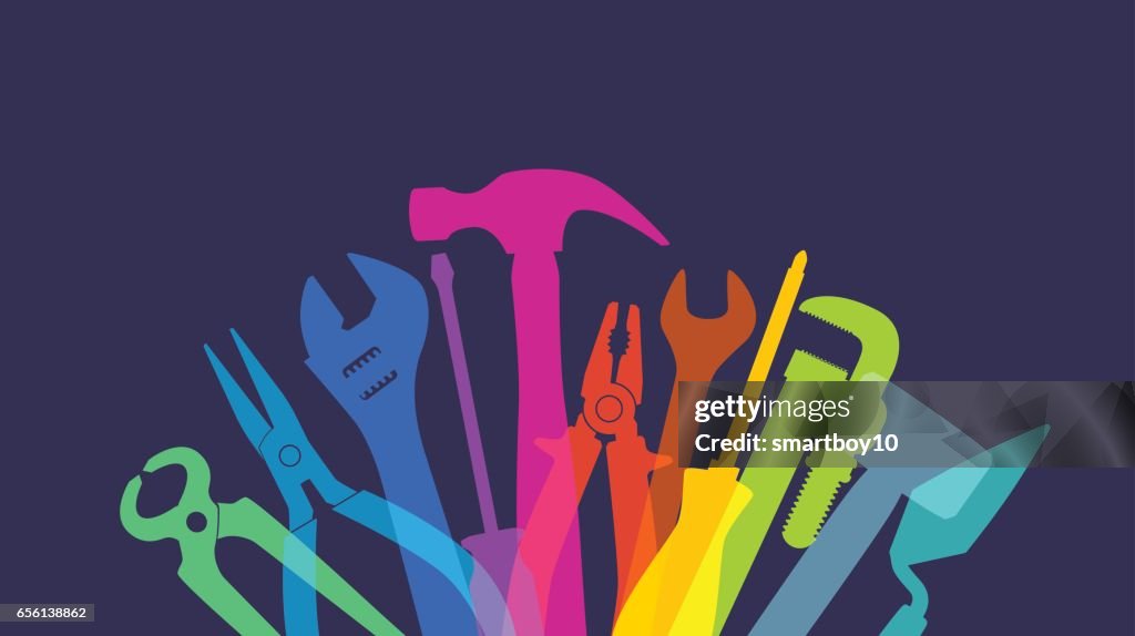Hand Tools Cutouts Diy Hand Tools High-Res Vector Graphic - Getty Images