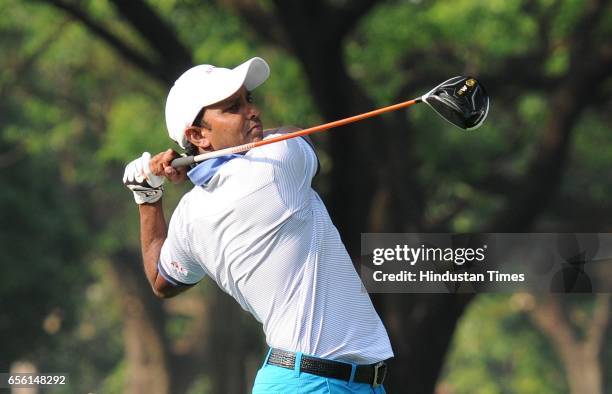 Chawrasia in action during the 1st day of Classic Golf Tournament at Royal Calcutta Golf Club on March 21, 2017 in Kolkata, India.