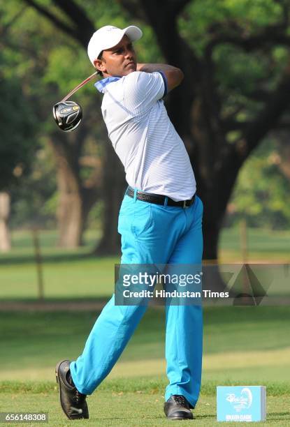 Chawrasia in action during the 1st day of Classic Golf Tournament at Royal Calcutta Golf Club on March 21, 2017 in Kolkata, India.