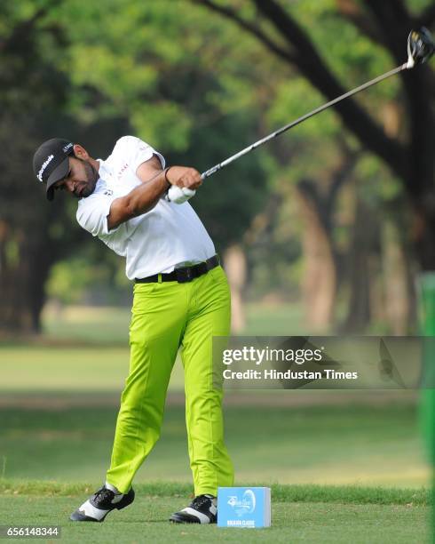 Chiragh Kumar in action during the 1st day of Classic Golf Tournament at Royal Calcutta Golf Club on March 21, 2017 in Kolkata, India.