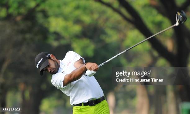 Chiragh Kumar in action during the 1st day of Classic Golf Tournament at Royal Calcutta Golf Club on March 21, 2017 in Kolkata, India.