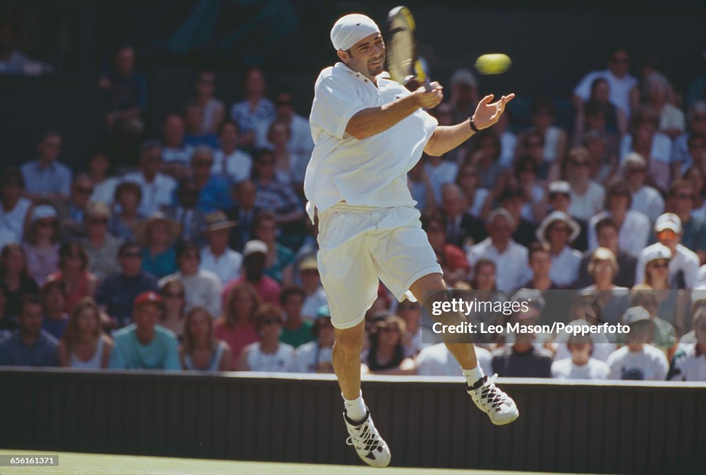Andre Agassi At 1995 Wimbledon Championships