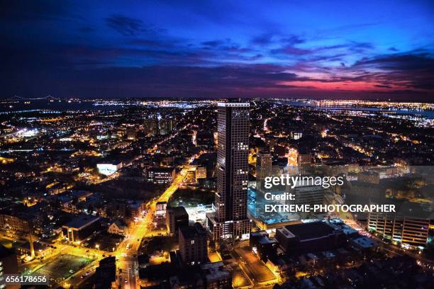 new york viewed from new jersey - bayonne new jersey stock pictures, royalty-free photos & images