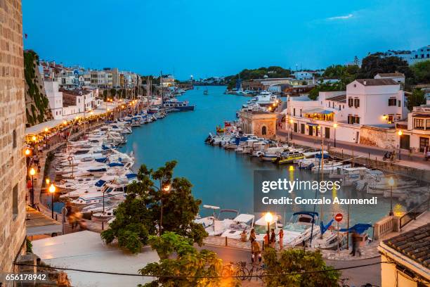 ciutadella at minorca island - menorca stockfoto's en -beelden