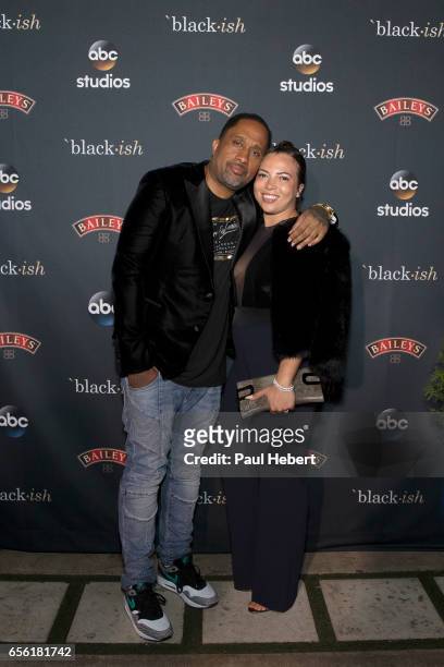 The cast and crew of Walt Disney Television via Getty Images's critically acclaimed hit comedy "black-ish" celebrate the end of season three at a...