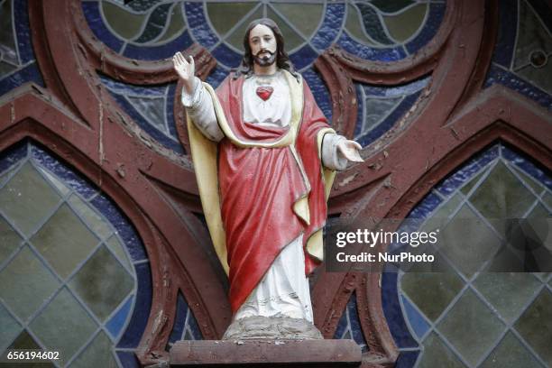 Statue of Christ in Bydgoszcz, Poland on 21 March, 2017.