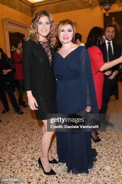 Elisabetta Pellini and Silvia Damiani attend a dinner for 'Damiani - Un Secolo Di Eccellenza' at Palazzo Reale on March 21, 2017 in Milan, Italy.