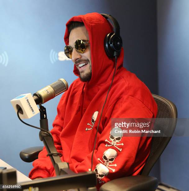 Maluma visits at SiriusXM Studios on March 21, 2017 in New York City.