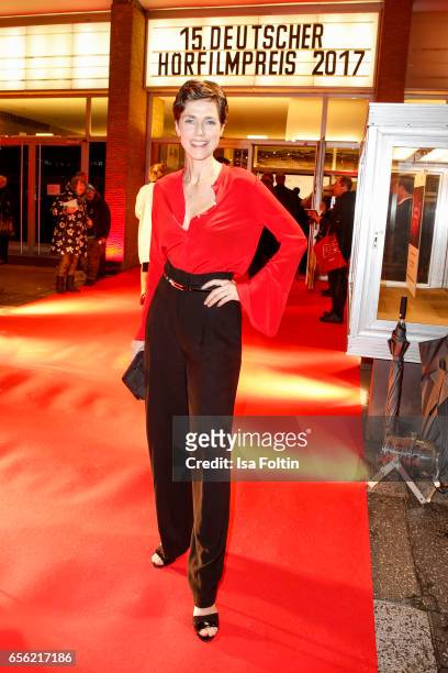German actress Julia Bremermann arrives at the Deutscher Hoerfilmpreis at Kino International on March 21, 2017 in Berlin, Germany.