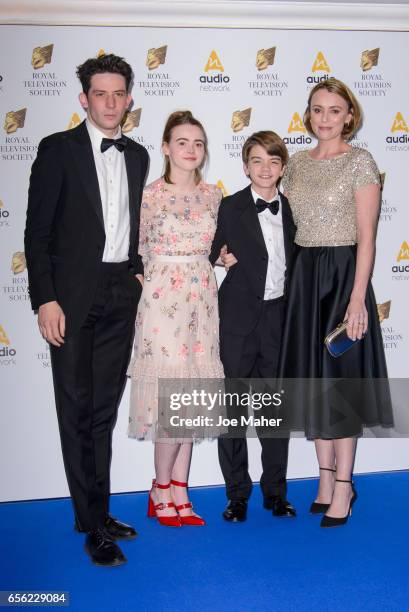 Josh O'Connor, Daisy Waterstone, Milo Parker and Keeley Hawes attend the Royal Television Society Programme Awards on March 21, 2017 in London,...