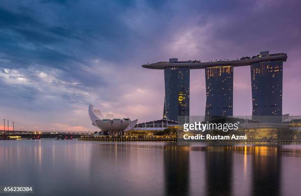 Singapore, Singapore A General View of Marina Bay Sand at Sunrise on September 18, 2016 in Singapore, Singapore.