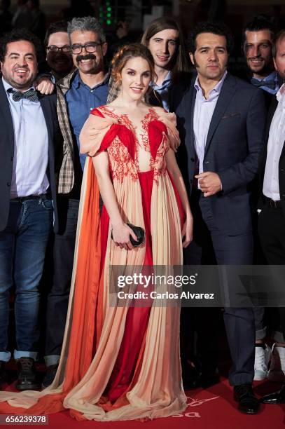 Spanish actress Amarna Miller attends the 'Brava' premiere on day 5 of the 20th Malaga Film Festival at the Cervantes Teather on March 21, 2017 in...