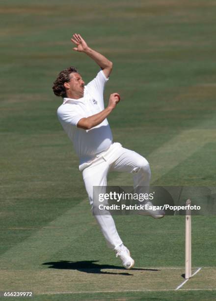 Ian Botham bowling for Worcestershire during the Benson and Hedges Cup Final between Lancashire and Worcestershire at Lord's Cricket Ground, London,...