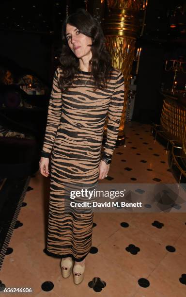 Bella Freud attends the Another Man Spring/Summer Issue launch dinner, in association with Kronaby, at Park Chinois on March 21, 2017 in London,...