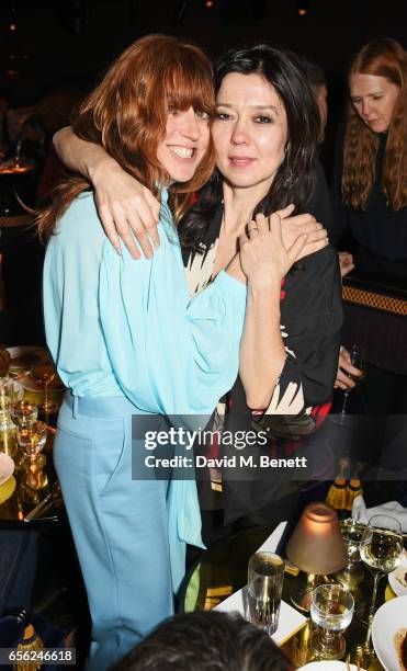 Kim Sion and Katy England attend the Another Man Spring/Summer Issue launch dinner, in association with Kronaby, at Park Chinois on March 21, 2017 in...