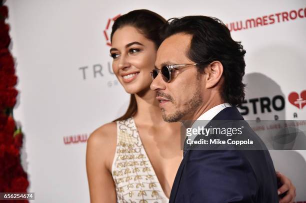 Mariana Downing and Marc Anthony attend the Maestro Cares Foundation's fourth annual 'Changing Lives/Building Dreams' gala at Cipriani Wall Street on...