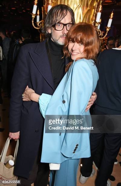 Jarvis Cocker and Kim Sion attend the Another Man Spring/Summer Issue launch dinner, in association with Kronaby, at Park Chinois on March 21, 2017...