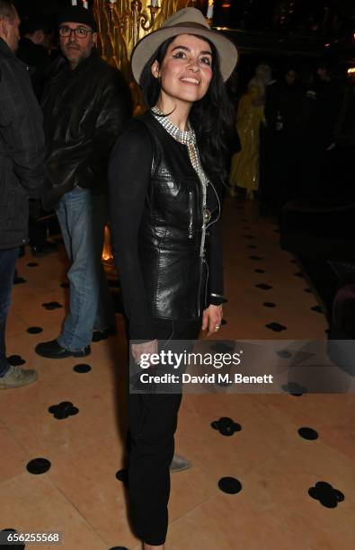 Es Devlin attends the Another Man Spring/Summer Issue launch dinner, in association with Kronaby, at Park Chinois on March 21, 2017 in London,...