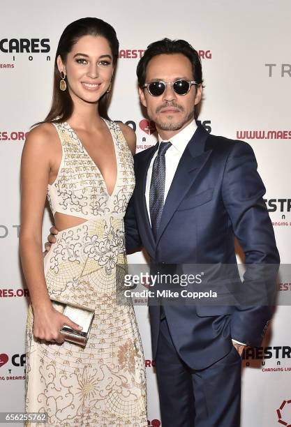 Mariana Downing and Marc Anthony attend the Maestro Cares Foundation's fourth annual 'Changing Lives/Building Dreams' gala at Cipriani Wall Street on...