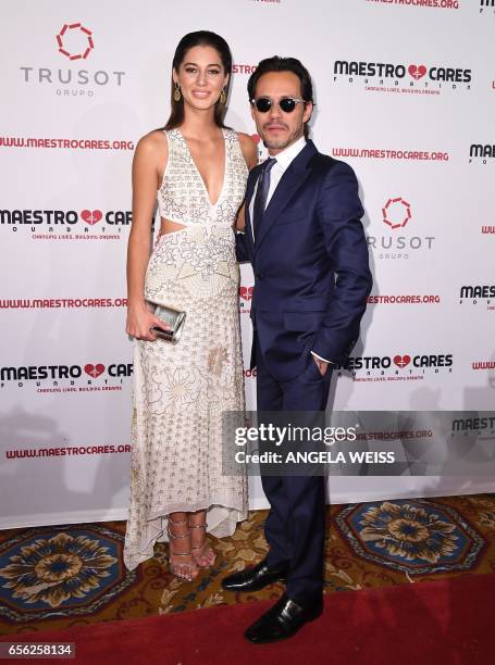 Mariana Downing and Marc Anthony attend the Maestro Cares Foundation's 4th annual 'Changing Lives/Building Dreams' gala at Cipriani Wall Street on...