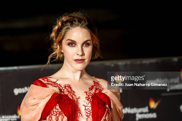 Amarna Miller attends the 'Brava' premiere on day 5 of the 20th Malaga Film Festival at the Cervantes Teather on March 21, 2017 in Malaga, Spain.