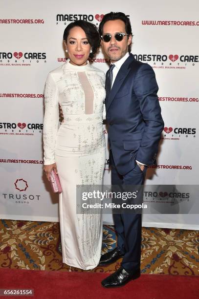 Selenis Leyva and Marc Anthony attend the Maestro Cares Foundation's fourth annual 'Changing Lives/Building Dreams' gala at Cipriani Wall Street on...