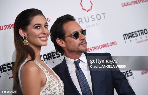 Mariana Downing and Marc Anthony attend the Maestro Cares Foundation's 4th annual 'Changing Lives/Building Dreams' gala at Cipriani Wall Street on...