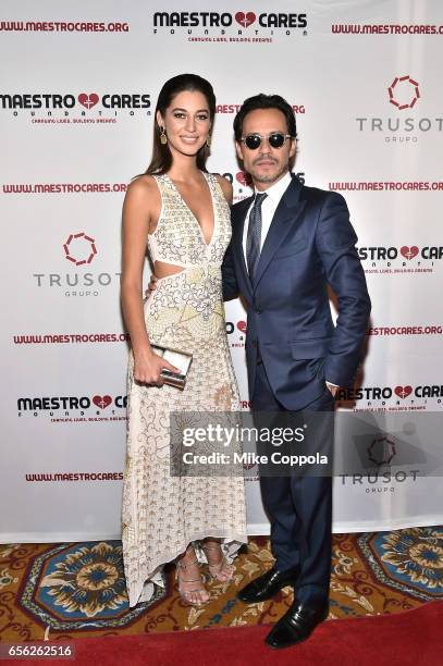 Mariana Downing and Marc Anthony attend the Maestro Cares Foundation's fourth annual 'Changing Lives/Building Dreams' gala at Cipriani Wall Street on...