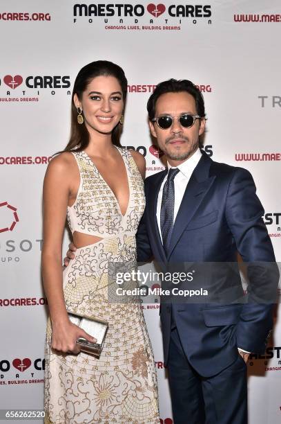 Mariana Downing and Marc Anthony attend the Maestro Cares Foundation's fourth annual 'Changing Lives/Building Dreams' gala at Cipriani Wall Street on...